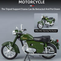 Modelo De Motocicleta Happy XF250 a Escala 1:10 Con Sonido Luz Y Absorción De Choque Neumáticos De Goma Regalo Para Niños Metal Diecast Rojo Verde - details 12