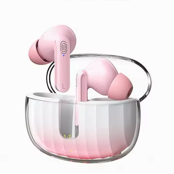 Auriculares Inalámbrico  EP-073 Bluetooth Blanco y Rosa - 1