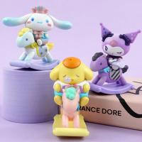 Figura De Acción Sanrio En Caja Sorpresa Melody Kuromi Pochacco Cinnamoroll Rocking Horse Childishness Regalo De Juguetes Para Niños Y Adultos - details 4