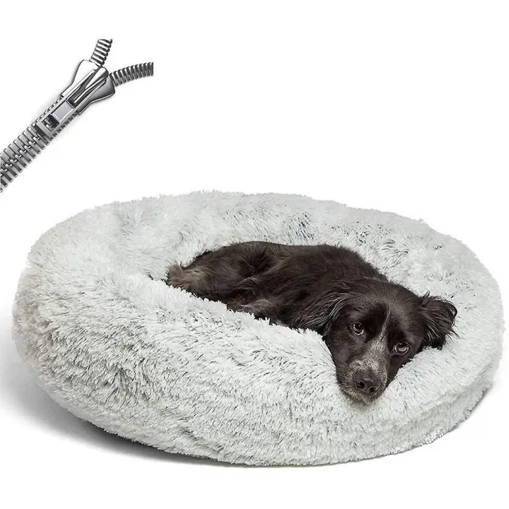 Cama Redonda para Perros medianos y grandes, suave y lavable,(Diámetro 50cm) - 1