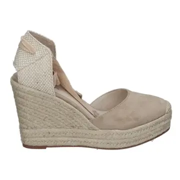 Alpargata Valenciana ETIKA 20011 – Esparteña Con Cuña, Cierre De Hebilla, Color Camel