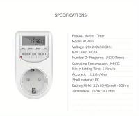 Minuterie De Cuisine 1pc, Prise De Synchronisation, Interrupteur De Synchronisation, 15A1875W 125V, Interrupteur De Contrôle Du Temps, AL-16U détails 0
