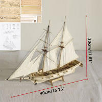 Nueva Kit De Construcción De Barco DIY 2024 Modelo Antiguo De Madera Hevey Barco Sailing Decoración Para Escritorio De Hogar - details 7