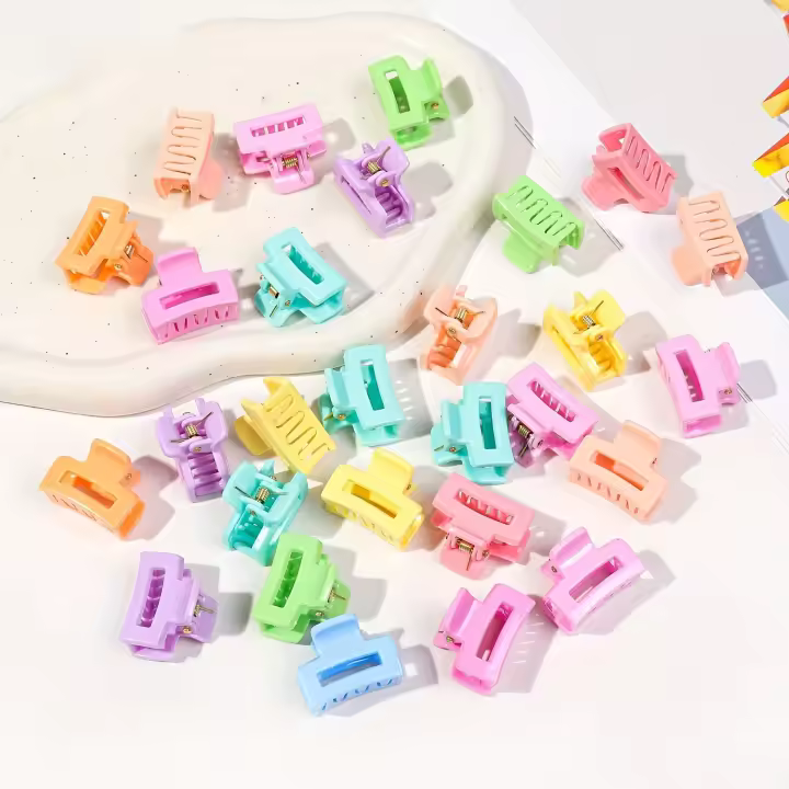 30Pcs Clip Para El Cabello De 1 Pulgada En Colores Multic Peace Para Mujeres Y Niñas No Slip Rectangular Para Cabello Delgado Y Grueso - 1