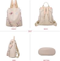 Mochila Antirrobo para Mujeres y Chicas 12 L, 2 en 1 Impermeable Bolso Mujer Negro With Bordado, Gran Capacidad Casual Mochilas Escolares Luces y Elegantes para Viaje Trabajo - details 8