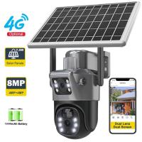 Cámara Solar 4G LTE de Tarjeta SIM, Cámara de videovigilancia PTZ de doble lente 4K y 8MP para exteriores, tarjeta Sim, Cámara de Seguridad Exterior Batería Recargable, Energía Solar Audio Bidireccional, Detección de Movimiento, Intemperie IP67(Blanco) - details 0