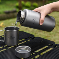 Botella Deportiva De Titanio Boundless Voyage Single-layer Con Cierre Hermético Para Camping Y Actividades Al Aire Libre Capacidad De 1L - details 8