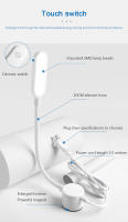 Lámpara De Iluminación LED Para Máquina De Costura Industrial Con Dimmer Táctil Luz Flexible Ajustable 360° Base Adhesiva Para Trabajo - details 1