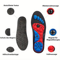 Nuevos Insoles De Terapia Magnética Con Masaje Magnetismo En El Pie Insoles De Acupresión Para Deportes Al Aire Libre Suaves Adecuados Para Un Amplio Rango De Forma De Zapato - details 1