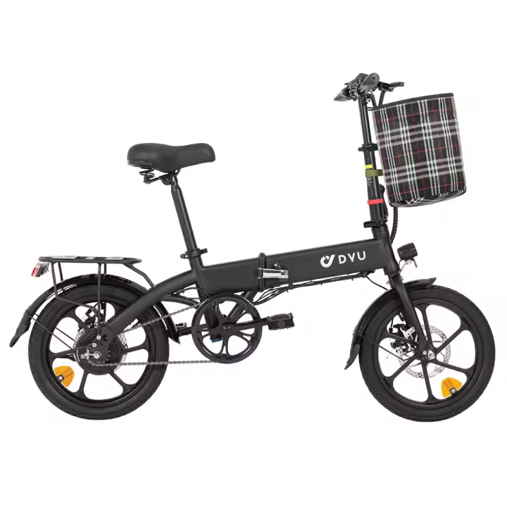 Bicicleta  Electricos Adultos Plegable Freestyle DYU A1F Pro, motor de 250W, BateríA De Bicicleta EléCtrica 48V 7.5Ah, neumático 16 pulgadas, velocidad máxima de 25km/h, alcance máximo de 40km, frenos de disco delanteros y traseros, pantalla LCD Ebike - 1