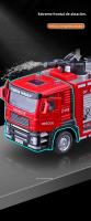 Juguete De Coche De Bomberos 1/32 Con Sonido Luz Escalera Camión De Rescate Decoración Regalo Para Niños Metal Rojo - details 9