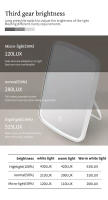 Espejo De Maquillaje Plegable Con Luz LED Tricolor USB Para Baño Y Mesa De Vestir Iluminación Dimmable Para Belleza - details 0