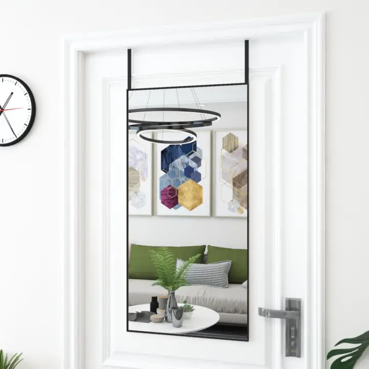 Espejo de puerta cristal y aluminio negro 50x100 cm - 1