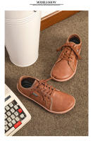 Zapatos Para Hombre Minimalistas De Cuero Split Cómodos Y Transpirables Zapatillas De Caminar Zapatos Casuales Blancos Con Suela De Goma - details 3