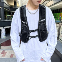 Bolsa De Pecho Hip-hop Para Hombres Ropa De Calle Impermeable Táctico Vestido Bolsas De Almacenamiento Con Bolsillos De Nylon - details 0