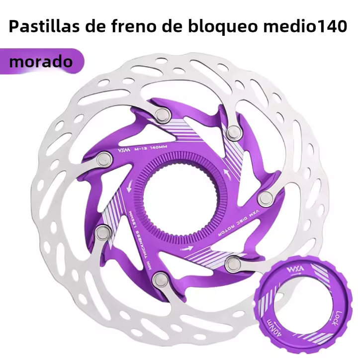 VXM Freno De Disco Para Bicicleta De Carretera Y MTB Pads De Bloque Central Lijado De Aluminio Ligero Rotoras De 140mm 160mm Piezas - 1