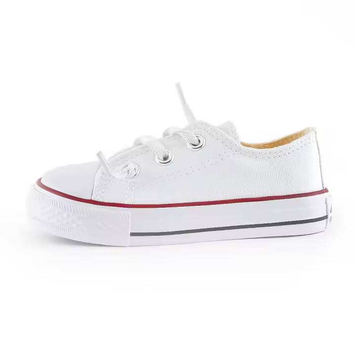 ANDY-Z AN1005 Blanco Zapatillas De Lona  cordon  con puntera de goma, para niños y niñas - 1