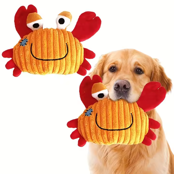 Juguete Interactivo Para Perros Mordedor De Peluche Duradero Con Sonido Squeaker Juguete De Masticar Para Mascotas Indestructible Para Cachorros - 1