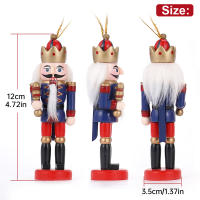 Juego De 5 Muñecos De Madera 12CM Nutcracker Guardia Soldado Colgante Decoración De Navidad Y Año Nuevo Artesanía Europea - details 2