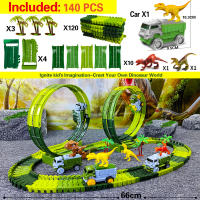 Coche De Dinosaurio Eléctrico Juguete Educativo Para Niños Con Vías Flexibles Y Pista De Climbaje Juguetes Interactivos Para Niños Mayores De 4 Años - details 0