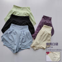 Shorts Deportivos De Verano Para Mujer Malla 2 En 1 Secado Rápido Yoga Transpirables Cintura Alta Para Correr Fitness - details 1