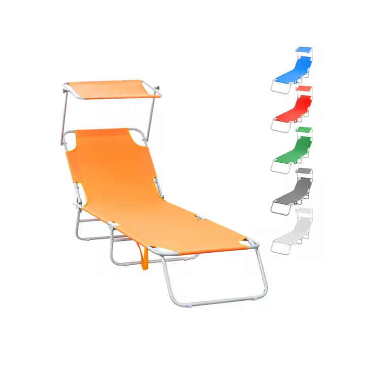 Mediawave tienda plegable sunbed 2309P acero respaldo reclinado con sombrilla jardín y bricolaje hogar Decoración al aire libre decoración jardín, jardín, relajación, vida al aire libre, diseño de confort - 1