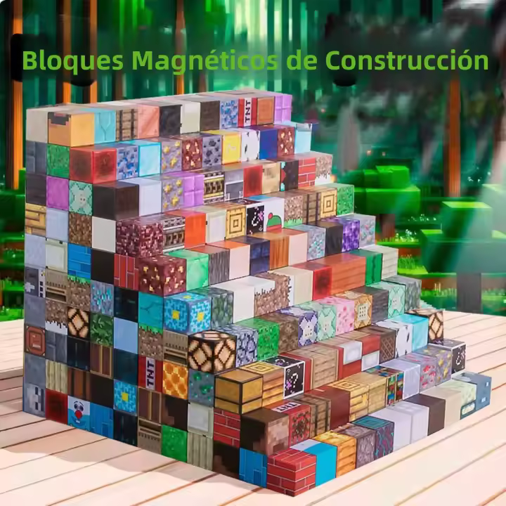 Bloques De Construcción Magnéticos Set De Mundo Del Hierro Juguete Educativo STEM Montessori Cubos De Pila Para Niños Regalo De Navidad - 1