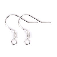 50pcs Gancho Para Pendientes De Plata Esterlina 925 Hipoalergénico Antialérgico Para Fabricación De Joyería DIY Suministros - details 2