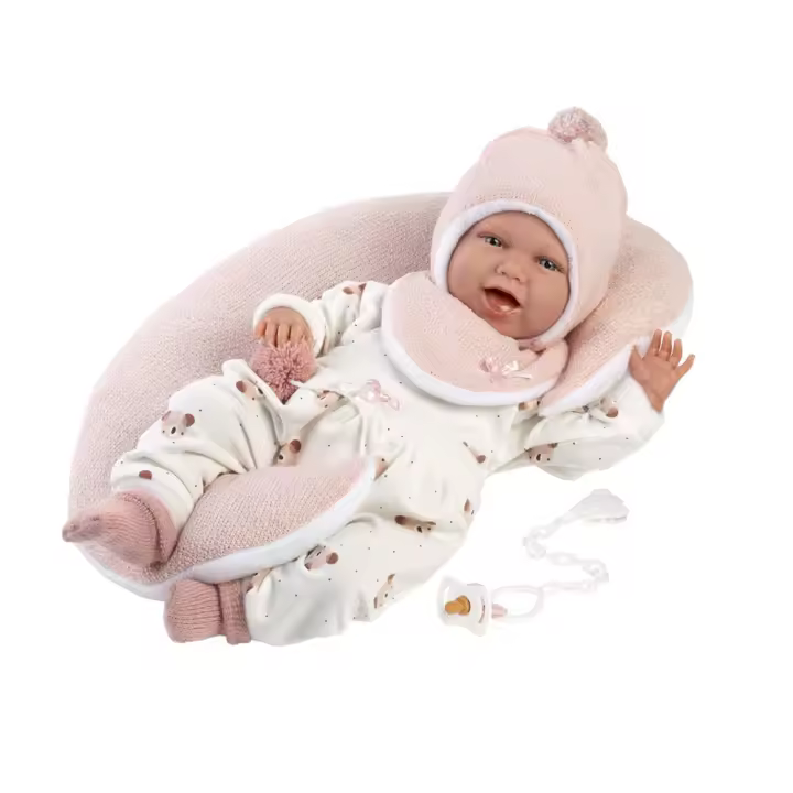 Muñeca Mimi Sonrisas con Vestido Ositos Luna Rosa 42Cm (Llorens 74104) - 1