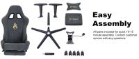 Silla gaming SYMINO transpirable con reposapiés, ajustable y giratoria, Varios colores - details 0
