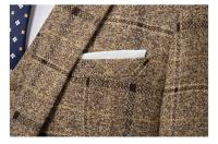 Chaleco Masculino De Negocios Moda Casual Profesional Traje Slim-fit Para Bodas Estilo Británico Abierto Completo Talla Regular - details 13