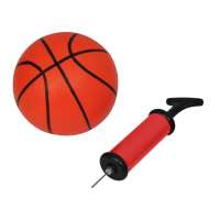 vidaXL Aro de baloncesto con red y tablero, pelota y pompa, naranja - details 6