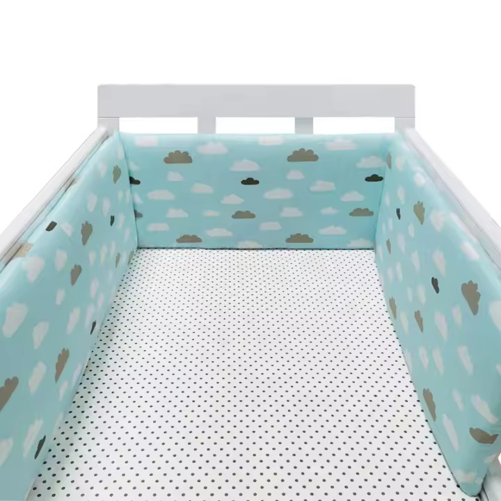 Parachoques de Algodón Gruesto para Cuna de Bebe, protector de cuna de una Pieza, cojines, decoración de Cama para habitación de recien nacidos,Parachoques para Cama de Bebe, pieza de Protección - 1