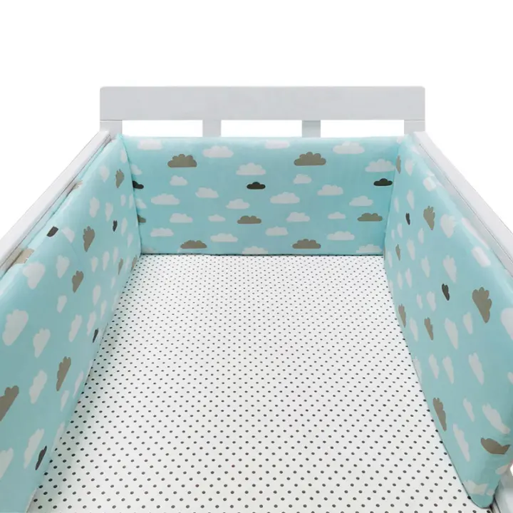 Parachoques de Algodón Gruesto para Cuna de Bebe, protector de cuna de una Pieza, cojines, decoración de Cama para habitación de recien nacidos,Parachoques para Cama de Bebe, pieza de Protección - 1