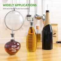 Pourer,12 unidades de acero inoxidable Freeflow licor espíritus Pourer velocidad Pourers vino botella de espíritus Pourers cónicos con tapas de polvo de goma - details 4