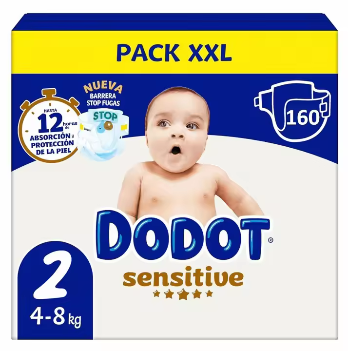 Dodot Sensitive Pañales Bebé y Recién nacido, Tallas 0,1,2 y 3 - 1