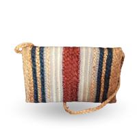 ANIMS - Bolso de yute 100% natural, en forma de sobre, cierre de imán en la solapa. Medidas 27x19cm - details 3