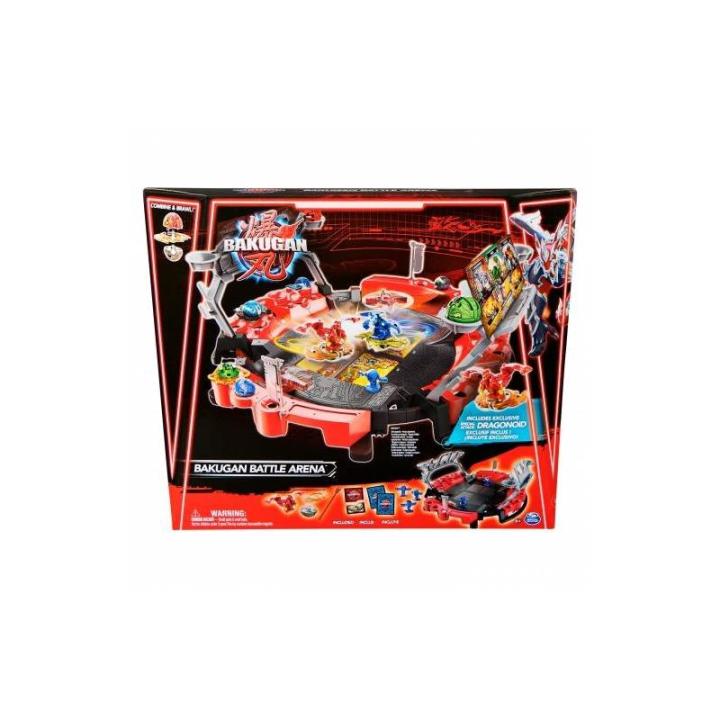 Bizak BATTLE ARENA BAKUGAN DE SPIN MASTER - Campo de Batalla de Lujo - Bakugan de Ataque Especial - Banderas de Clan - Tótems de Combate - Carta de Personaje