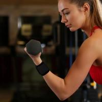 Brazalete De Poliéster Ajustable Para Deportes Y Fitness Previene Eficientemente Esguinces Y Lesiones Tamaño Único Negro 41x8cm - details 4