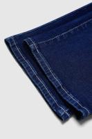 Pantalones Vaqueros De Cintura Alta Para Mujer Con Detalle De Botón Y Ajuste Slim Fit En Azul Oscuro Con Estiramiento Cómodo Moda Casual Elegante - details 8