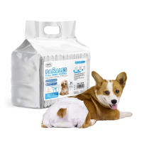 SMELL & SMILE Pañales Desechables para Perro Pañales para Perros Hembra Pañal Sanitarios para Perro Mascotas Bragas Higiénicas Suaves absorbentes (L) - details 0