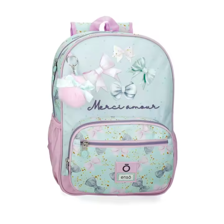MOCHILA ENSO MERCI AMOUR 38 CM – LIGERA Y ADAPTABLE A CARRO – DISEÑO ROMÁNTICO Y FUNCIONAL - 1