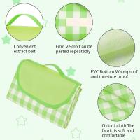Manta de Pícnic, Manta para Picnic Impermeable 200x200CM, Mantel impermeable para Picnic, Tapete de Picnic Plegable con Asa, Apta para Hacer Senderismo, Viajar, IR de Acampada, Al Aire Libre y Fiesta - details 0