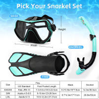Máscara De Snorkel Profesional JSJM Gafas De Natación Y Tubo Incluidos Conjunto Para Natación Y Diversión Unisex Adulto - details 2