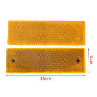 2pcs/Set Etiquetas Reflectorizantes Rectangulares Para Camiones Coches Y Motocicletas Color Naranja Con Bandas Reflectantes - details 5