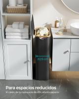 Cesto de Ropa Sucia con Tapa 65L, Plegable, Forro de Malla Extraíble, Tejido Oxford, Asas de Bambú, 42x22.5x70.5 cm - details 18