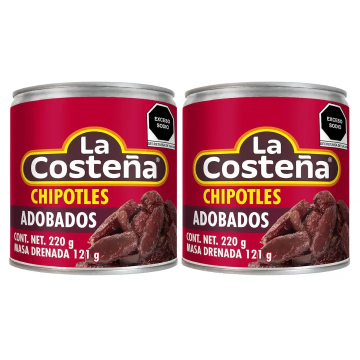 La+Costeña Pack 2 Chipotle Adobados 220gr- Producto mexicano - 1
