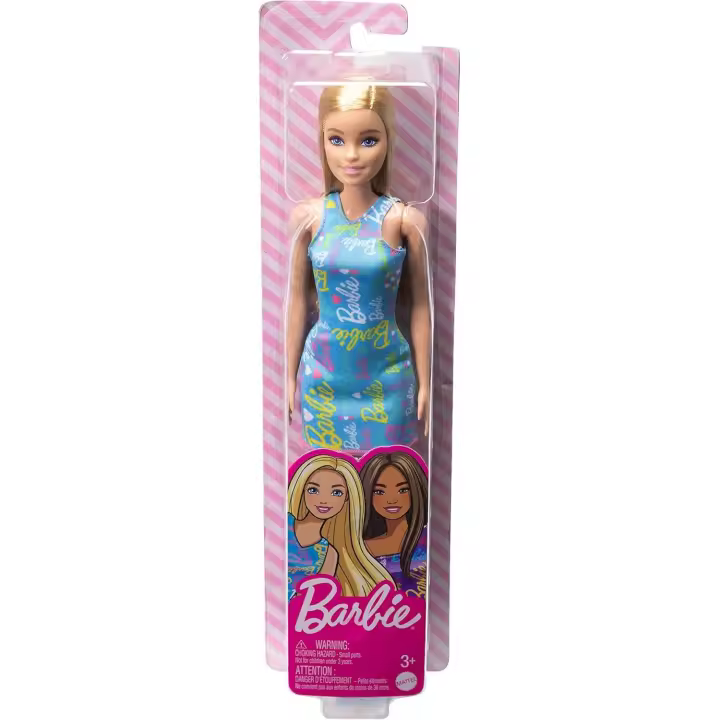 MATTEL - Barbie -  Muñecas quitan la imaginación con vestidos únicos con coloridos estampados del logotipo de Barbie - Idea regalo - 1