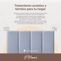 DHOME Cabecero Tapizado Lino Premium Premium Antimanchas Diseño Modular Vertical Autoadhesivo Cabezal Cama Altura 80cm - details 6