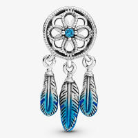 Pandora Charm de Colgante en Plata de Ley Atrapasueños Azul 799341C01,Incluye Caja Original - details 0
